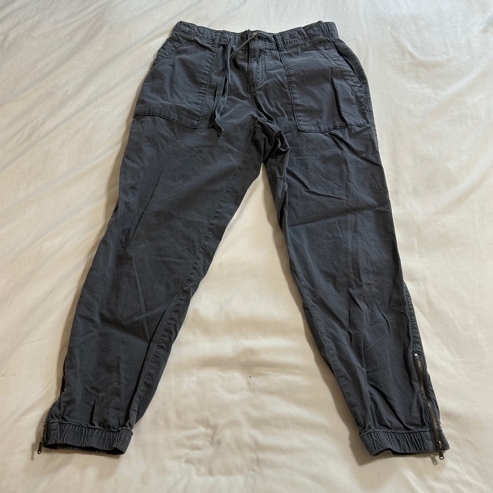 Sonoma Goods For Life Womens Utility Jogger Pants Gray Petite Small PS Side Zip